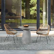 Concrete Pedestal Outdoor Dining Table