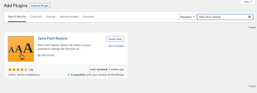 Zeno Font Resizer Plugin