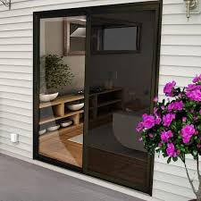 Bronze Steel Sliding Patio Screen Door
