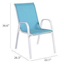 Stackable Aquarelle Blue Sling Patio