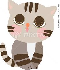 Cute Cartoon Little Baby Cat Icon Cat