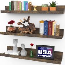 Floating Shelves Set Of 3 Wall Shelves Multiple Sizes Colors By Icona Bay