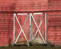 Old Barn Doors Rustic Barn Door Red