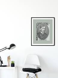 Jose Rizal Print Etched Print Teal