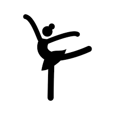 Ballet Woman Figure Icon Black