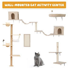 Coziwow 7 Pieces Wall Mounted Cat Tree