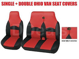 Van Seat Covers Red Black Ohio 2 1