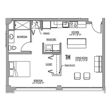 Floor Plan 1b Junior House Lofts