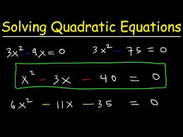How To Solve Quadratic Equations By