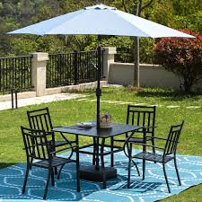 Outdoor Patio Square Dining Table Set