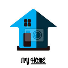 House Real Estate Logo Icon Blue Design