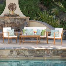 Noble House Luciano Brown 4 Piece Wood
