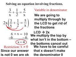 Solving Algebraic Fraction Equations