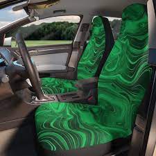 Green Car Seat Covers Marble Bright