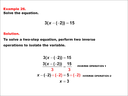 Math Example Solving Two Step