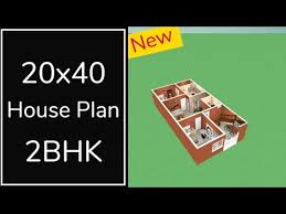 20x40 House Plan 2bhk 800 Sqft Home