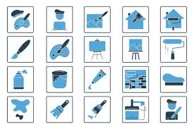Painting Set Icon Contains Icons Paint