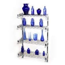 Chrome Wire Wall Mounted Shelving Kit