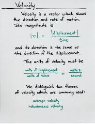 Displacement And Velocity