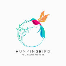 Hummingbird Bird Flower Tropical Logo