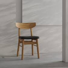 Jenson Dining Chair Wood Black Pu