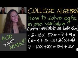 College Algebra Solving Equations In