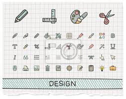 Design Tools Hand Drawing Line Icons