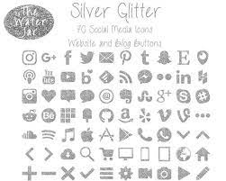 Silver Glitter Social Media Graphics