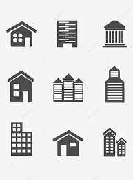 Simple Building Icon Vector Material