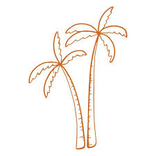 Doodle Palm Tree Short Close Flat Ad