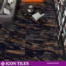 Lexus Black Glossy Floor Wall Tile