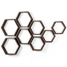 Oumilen Hexagon Floating Shelves