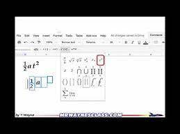 Equation Editor In Google Docs