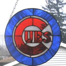 Chicago Cubs Stained Glass Suncatcher
