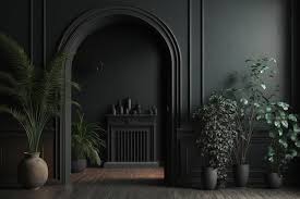 Dark Interior Design Background Concept