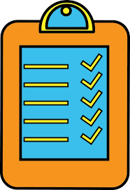 Blank Checklist In Orange And Blue