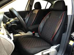 Chevrolet Aveo Black Red V12 Front Seats