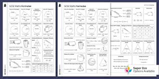 Gcse Maths Formulae Sheets Beyond