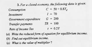 Answered 3 For A Closed Economy The