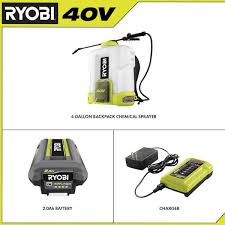 Ryobi 40v Cordless Battery 4 Gal Backpack Chemical Sprayer With 2 0 Ah Battery And Charger
