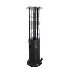 Az Patio Heaters Round Commercial Glass Cylinder Patio Heater In Black With Black Tube Hlds01 Gch Blk