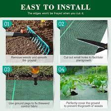 3 Ft X 50 Ft Garden Weed Barrier Fabric Weed Mat Landscape Fabric Green And Black