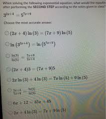 Following Exponential Equation