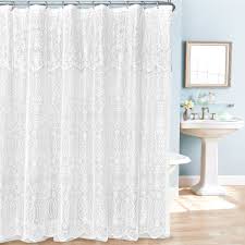 Lace Shower Curtain With Valance