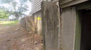 Leaning Concrete Wall Repair