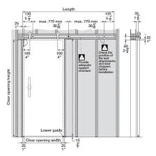 Hafele Flatec Ii Sliding Door Hardware Set For Wood Solid Doors Up To 220 Lbs With Solid Stainless Steel Tube Track Matt Stainless Length 5