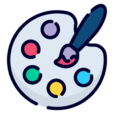 Paint Palette Generic Outline Color Icon