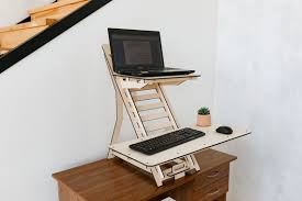 Standing Desk Wood Work Station Laptop