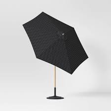 9 X9 Woven Grid Market Patio Umbrella