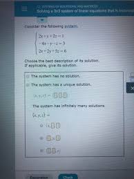 Matrices Solving A 3x3 Chegg